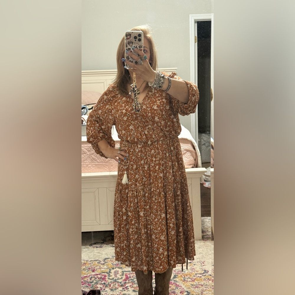 Floral Brown Dress